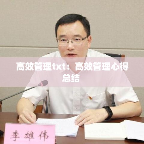 高效管理txt:高效管理心得總結