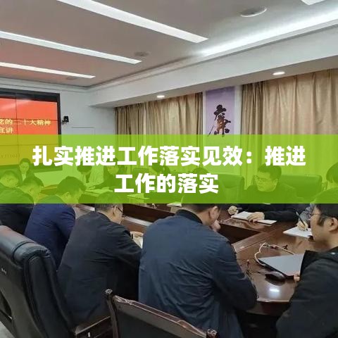 扎實(shí)推進(jìn)工作落實(shí)見效:推進(jìn)工作的落實(shí)