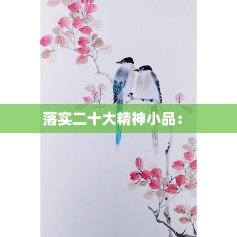 落實二十大精神小品: