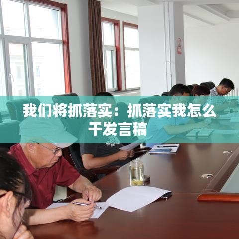 我們將抓落實:抓落實我怎么干發言稿