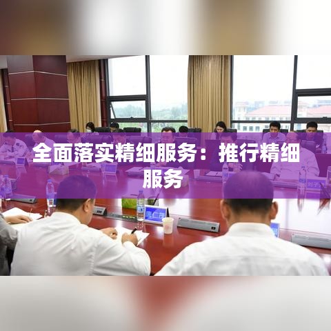 全面落實精細服務:推行精細服務