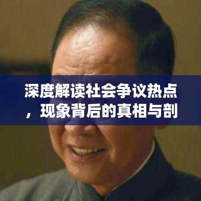 深度解讀社會(huì)爭(zhēng)議熱點(diǎn),現(xiàn)象背后的真相與剖析