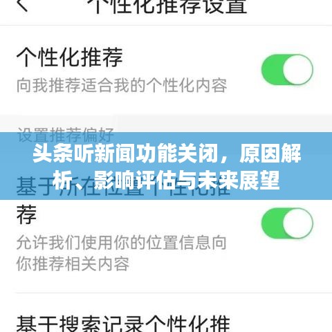 頭條聽新聞功能關閉,原因解析、影響評估與未來展望