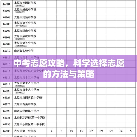 中考志愿攻略,科學選擇志愿的方法與策略