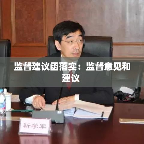 監督建議函落實:監督意見和建議