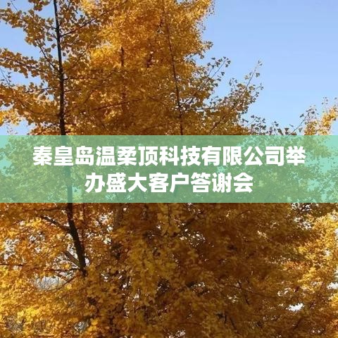 秦皇島溫柔頂科技答謝盛典,感恩客戶,共筑未來