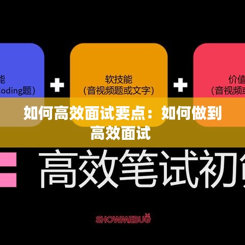 如何高效面試要點:如何做到高效面試