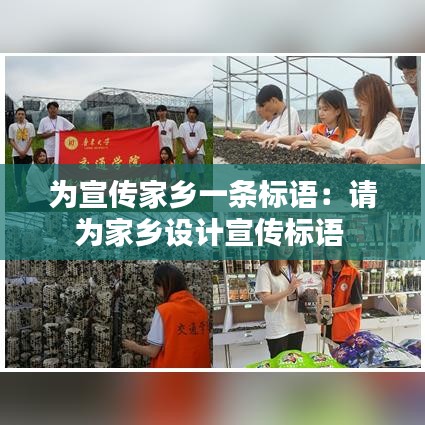 為宣傳家鄉一條標語:請為家鄉設計宣傳標語