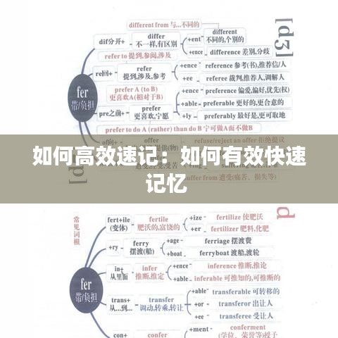 如何高效速記:如何有效快速記憶