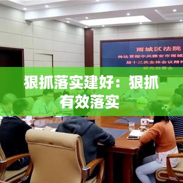 狠抓落實建好:狠抓有效落實