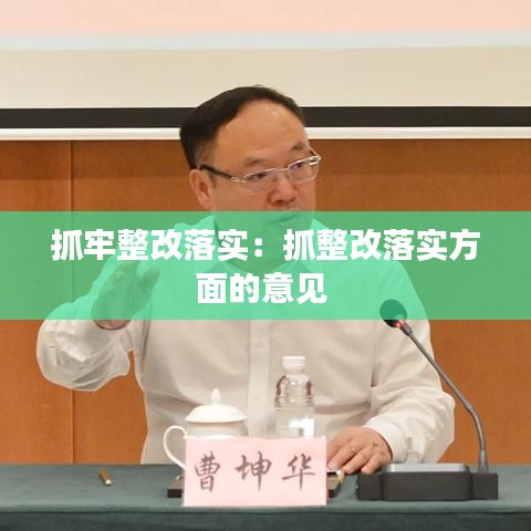 抓牢整改落實:抓整改落實方面的意見