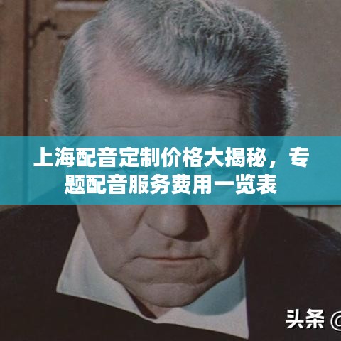 上海配音定制價格大揭秘,專題配音服務費用一覽表