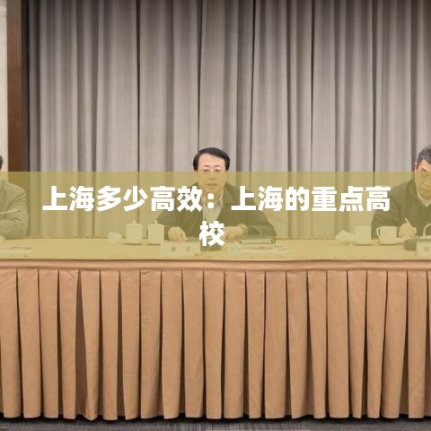 上海多少高效:上海的重點高校