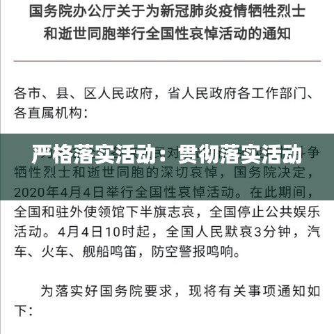 嚴格落實活動:貫徹落實活動