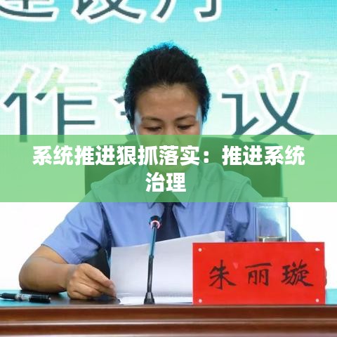 系統(tǒng)推進狠抓落實：推進系統(tǒng)治理 