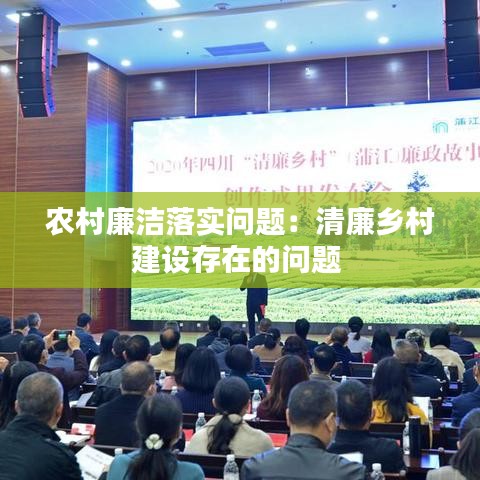 農村廉潔落實問題:清廉鄉村建設存在的問題