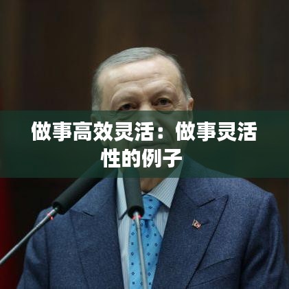 做事高效靈活:做事靈活性的例子