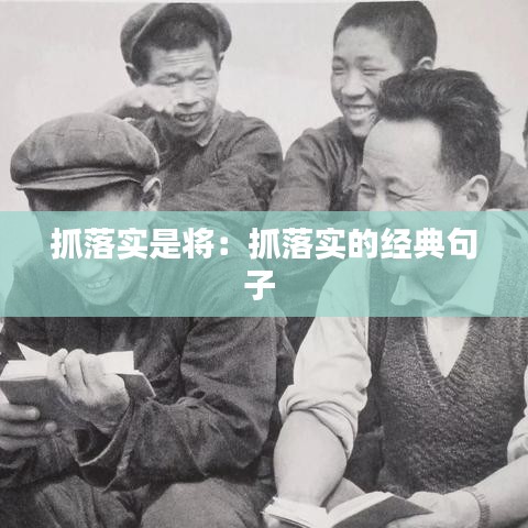 抓落實是將:抓落實的經典句子