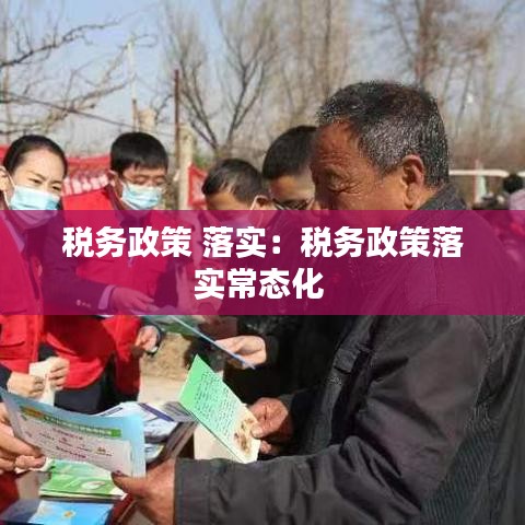 稅務政策 落實:稅務政策落實常態(tài)化
