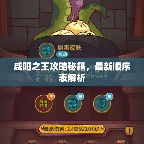 咸陽之王攻略秘籍,最新順序表解析