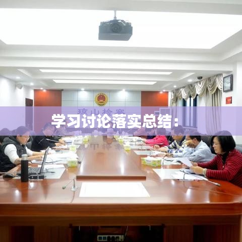 學習討論落實總結: