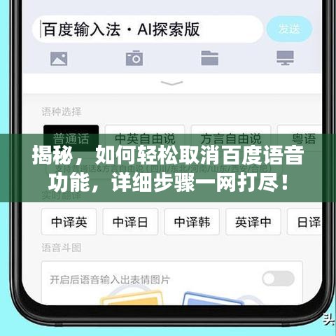揭秘,如何輕松取消百度語音功能,詳細(xì)步驟一網(wǎng)打盡!