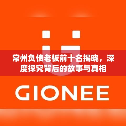 常州負債老板前十名揭曉,深度探究背后的故事與真相