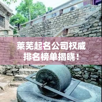 萊蕪起名公司權威排名榜單揭曉！