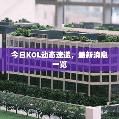 今日KOL動(dòng)態(tài)速遞，最新消息一覽