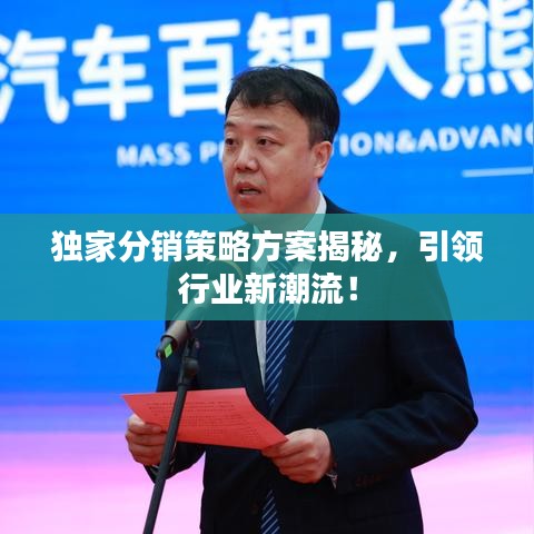 獨家分銷策略方案揭秘,引領行業新潮流!