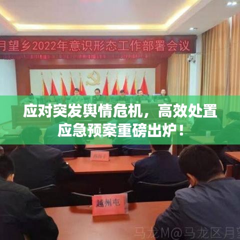 應對突發(fā)輿情危機,高效處置應急預案重磅出爐!