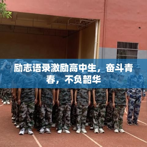 勵志語錄激勵高中生,奮斗青春,不負韶華