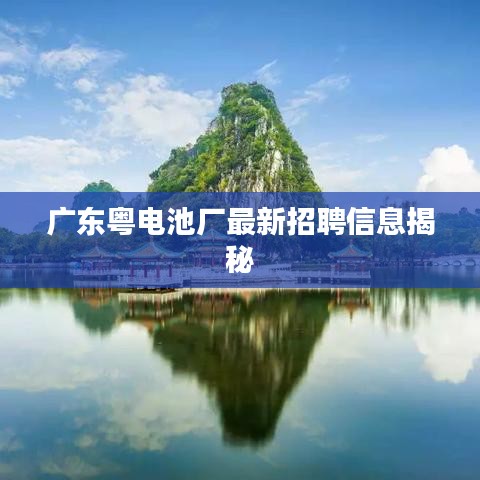 廣東粵電池廠最新招聘信息揭秘