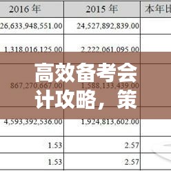 高效備考會計攻略,策略與建議全解析!