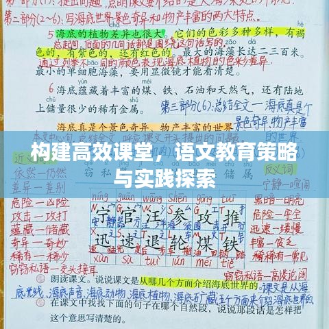 構建高效課堂,語文教育策略與實踐探索