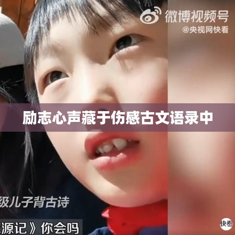 勵(lì)志心聲藏于傷感古文語(yǔ)錄中