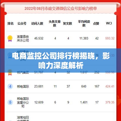 電商監控公司排行榜揭曉,影響力深度解析