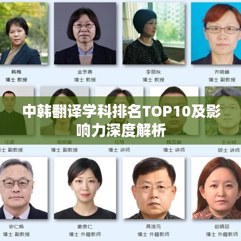中韓翻譯學(xué)科排名TOP10及影響力深度解析